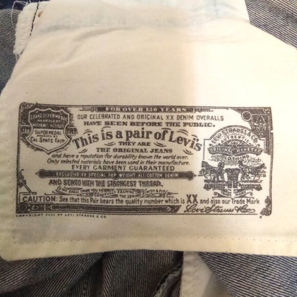 LEVI'S 501 XX Dark Wash Straight Leg Button Fly Jeans Sz 42x34 - Picture 8 of 9